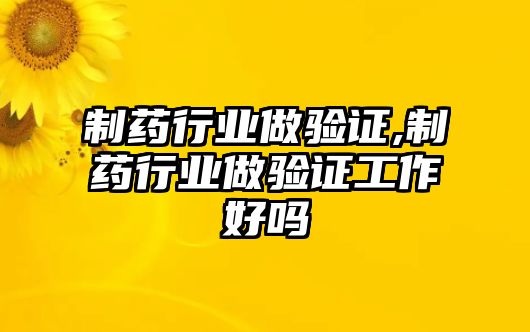 制藥行業(yè)做驗(yàn)證,制藥行業(yè)做驗(yàn)證工作好嗎