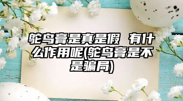 鴕鳥膏是真是假 有什么作用呢(鴕鳥膏是不是騙局)