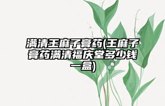 滿清王麻子膏藥(王麻子膏藥滿清福慶堂多少錢一盒)